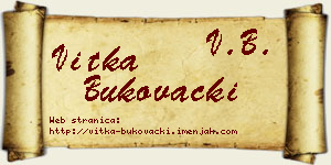 Vitka Bukovački vizit kartica